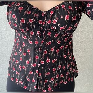 Sweetheart floral blouse